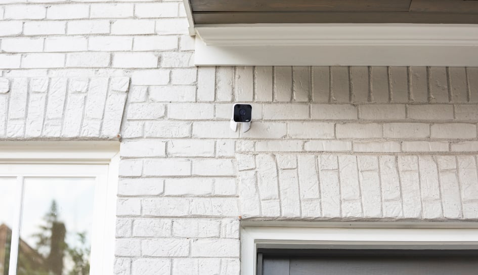 ADT outdoor camera on a Charlottesville home
